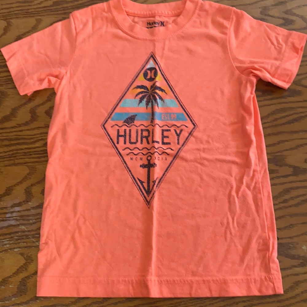 Hurly bright peach youth shirt